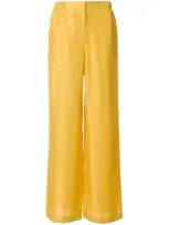 Alberta Ferretti High-waist Flared Trousers In Yellow