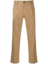 Pt01 Cropped Chinos In Brown