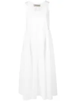 Blanca Flared Sleeveless Dress In White