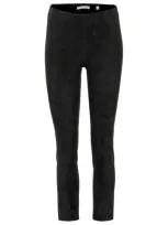 Vince Suede Leggings In Black