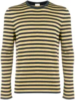 Saint Laurent Striped Jumper In Blue