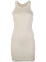 Rick Owens Drkshdw Round Neck Ribbed Tank - Neutrals