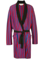 Marni Striped Bathrobe In Blue