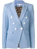 Veronica Beard Miller Double-breasted Dickey Jacket In Blue