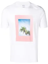 Altea Palm Tree Print T-shirt In White