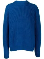 Bottega Veneta Cable Knit Jumper In Blue