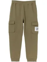 Burberry Logo Patch Track Pants In Green