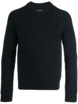 Maison Margiela Padded Ribbed Sweater In Black