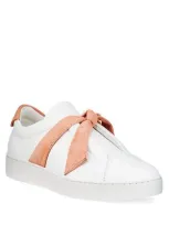 Alexandre Birman Clarita Two-tone Sneakers, White/pink