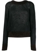 Pinko Glitter Detail Sweater In Z99 Black