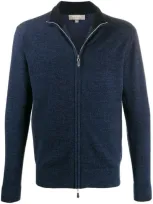 N•peal The Knightsbridge Zip Cardigan In Blue