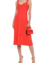 Chalayan Crepe Midi Dress In Papaya