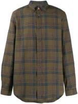 Ps By Paul Smith Long-sleeve Check Shirt In Green