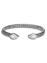 John Hardy Classic Chain Hammered Sterling Silver Flex Cuff Bracelet In Sterling Silver & Gold