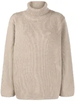 Totême Cambridge Oversized Turtleneck Jumper In Neutrals