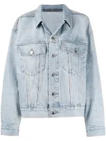 Alexander Wang T Button-up Denim Jacket In Blue