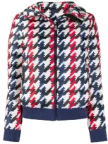 Perfect Moment Queenie Houndstooth Shell Ski Jacket In Blue