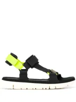 Camper Oruga Flats In Black Synthetic Fibers In Black,fluo