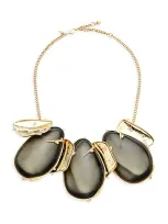 Alexis Bittar 10k Goldplated, Lucite & Crystal Statement Necklace