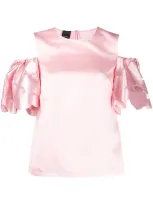 Pinko Cold Shoulder Blouse In Pink