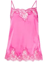 Ermanno Ermanno Lace-panel Vest In Pink