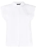 Ermanno Ermanno Short-sleeve Mesh-panel Shirt In White