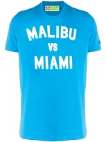 Mc2 Saint Barth Malibu Vs Miami Cotton T-shirt In Blue