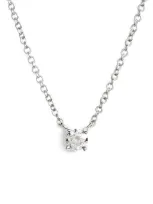 Bony Levy Petite Liora Diamond Solitaire Pendant Necklace In White Gold