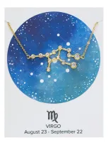 Sterling Forever Constellation Necklace In Gold - Virgo