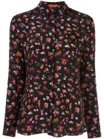 Altuzarra Chika Floral-print Silk Crepe De Chine Shirt In Black Multi