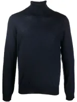 Maison Margiela Roll-neck Wool Jumper In Blue