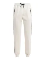 Miu Miu Tapered Track Pants In Bianco