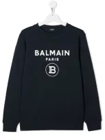 Balmain Kids' Logo-print Sweatshirt In Black