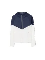 Tory Sport Tory Burch Packable Nylon Chevron Jacket In Tory Navy/snow White