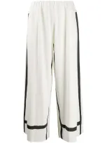 Issey Miyake High-rise Wide-leg Trousers In White