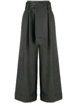 P.a.r.o.s.h Plane Wide Leg Trousers In Grey