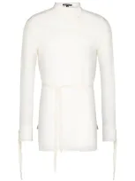 Ann Demeulemeester Asymmetric Cotton Shirt In White