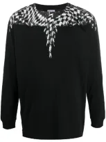 Marcelo Burlon County Of Milan Feather Print T-shirt In Black