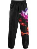 Marcelo Burlon County Of Milan Graphic Print Track Pants In Black