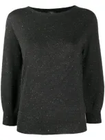 Peserico Metallic Speckle Jumper In Grey