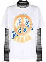 Viktor & Rolf Layered Peace Rave T-shirt In White