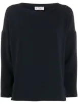 Alberto Biani Casual Long-sleeve Top In Blue