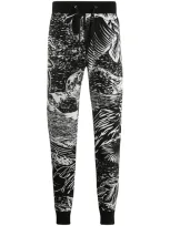 Paul Smith Woodcut Print Trousers In Black