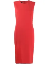 Boutique Moschino Sleeveless Pencil Dress In Rot