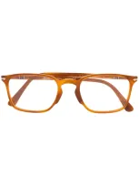 Persol Rectangle Frame Glasses In Brown