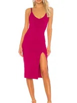 Lovers & Friends Lucie Midi Dress In Fuchsia