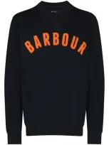 Barbour Prep-logo Crew-neck Sweatshirt In Navy