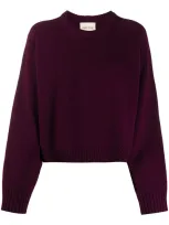 Loulou Studio Displaced-seam Sweater In Purple