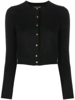 Paule Ka Cropped Knit Cardigan In Black