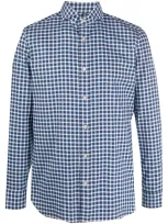 Luigi Borrelli Checked Buttoned Shirt In Blue